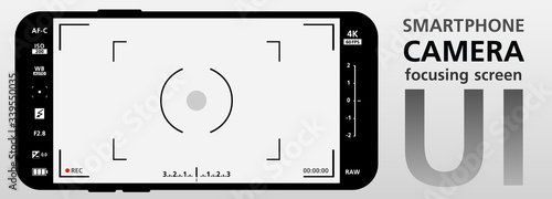 VECTOR EDITABLE, SMARTPHONE VIEW FINDER CAMERA UI