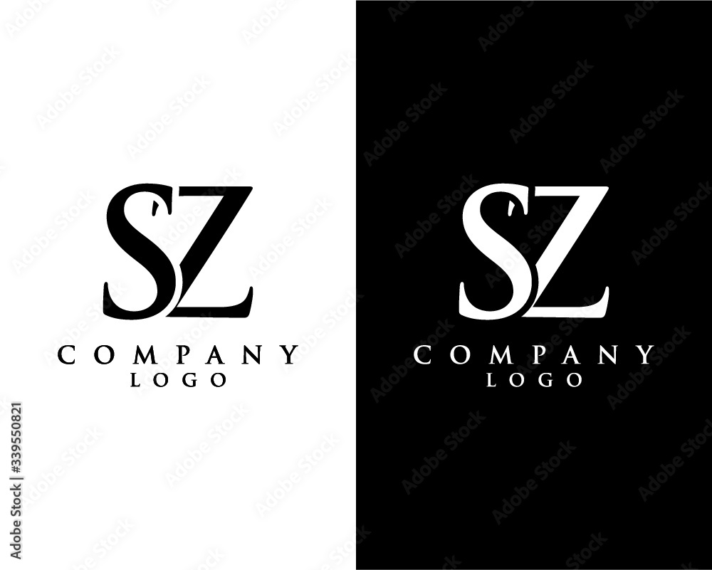 creative Initial letter SZ, ZS abstract Company logo design. vector ...