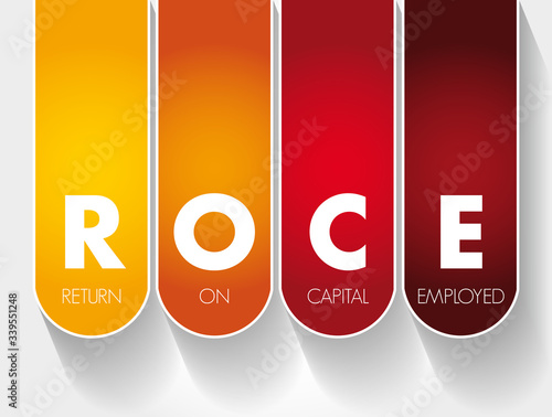 ROCE - Return On Capital Employed acronym, business concept background