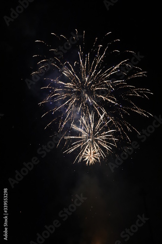 Wallpaper Mural paysage dans la nuit feux d'artifice Gradignan 14 juillet Torontodigital.ca
