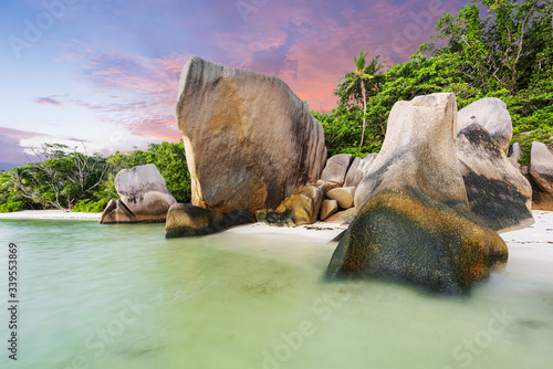 Anse Source d'Argent tropical beach in Seychelles