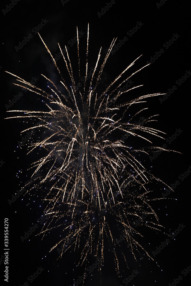 paysage dans la nuit feux d'artifice Gradignan 14 juillet paysage dans la nuit feux d'artifice Gradignan 14 juillet