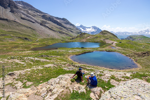 Les lacs les Jumeaux, Orcieres Merlette, Parc national des Écrins, Hautes-Alpes, France
