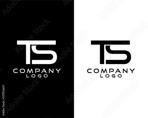 TS, ST letter, initial company logo vector