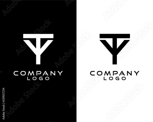 TY, YT letter, initial company logo vector