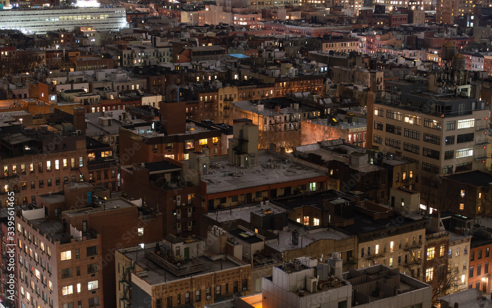 Fototapeta premium New York rooftops at night