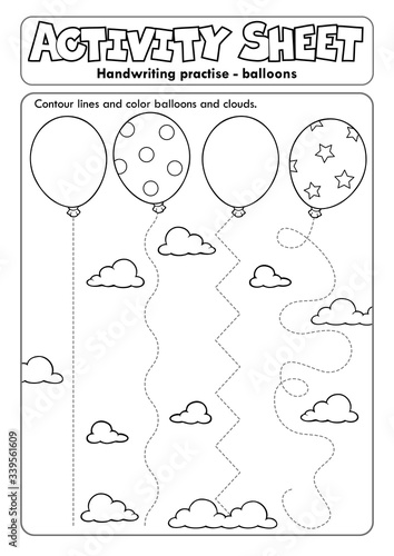 Activity sheet handwriting practise topic 1