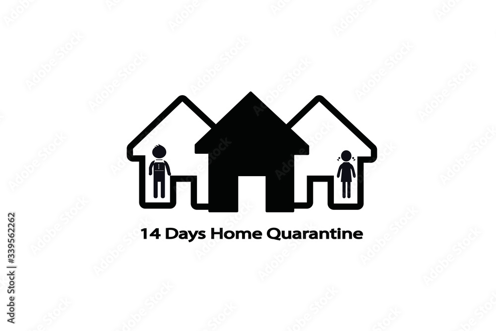 14 days home quarantine icon.Prevention of viral outbreaks by detention or lock yourself inside the house 14 days icon. protect corona-virus or COVID-19 infection concept. 14 days home quarantine icon.Prevention of viral outbreaks by detention or lock yourself inside the house 14 days icon. protect corona-virus or COVID-19 infection concept.