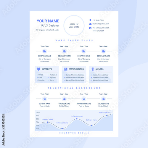 cv resume design template vector