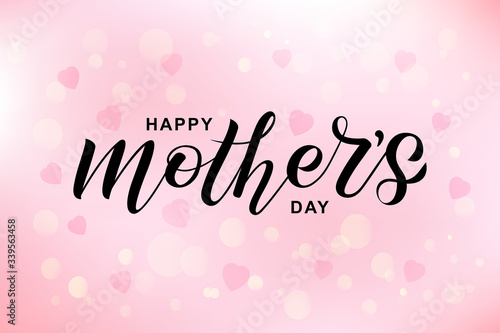 Illustration of Happy Mothers Day for greeting card, invitation, flyer, poster.