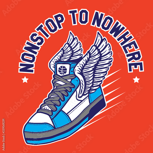 Basketball Sneaker with Wings