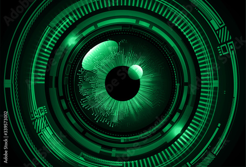 green cyber circuit future technology concept background