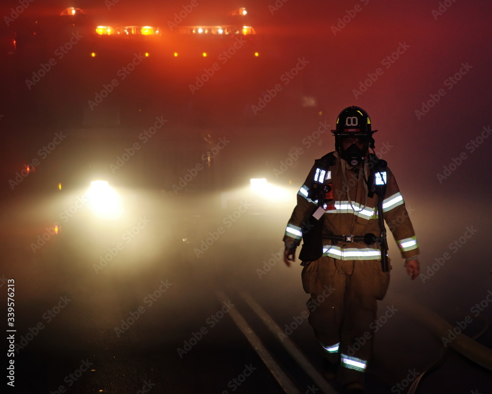 Fototapeta premium Coming Out of the Smoke