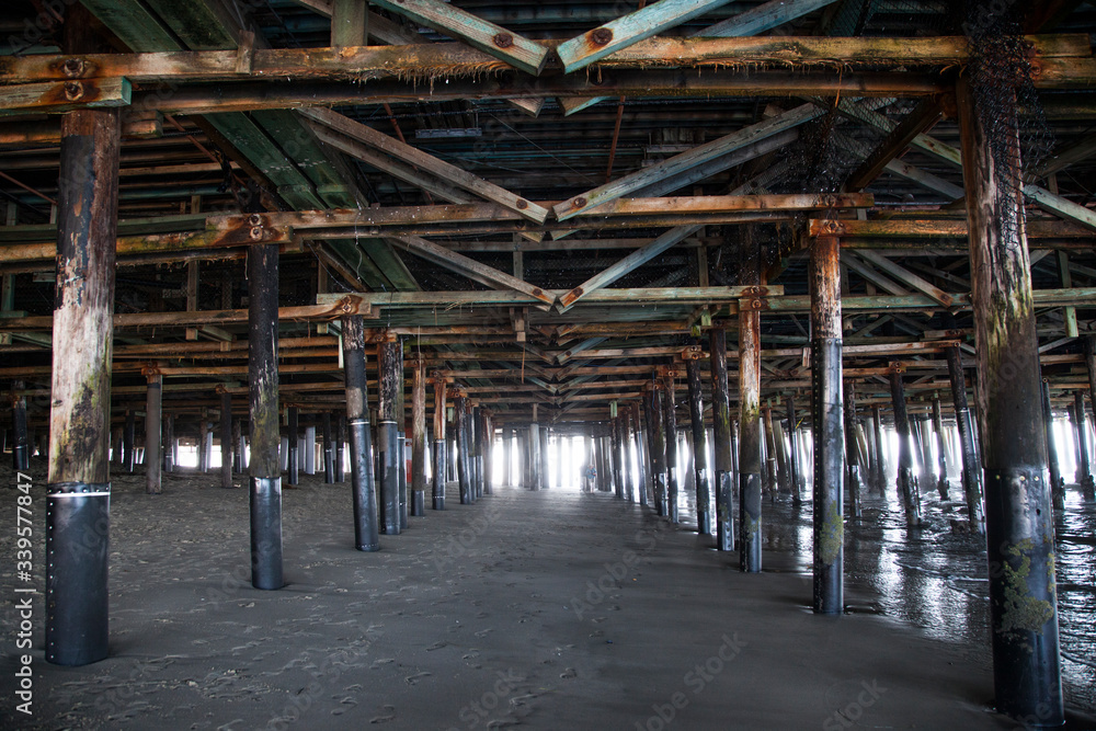 estructura del pier de Santa Mónica