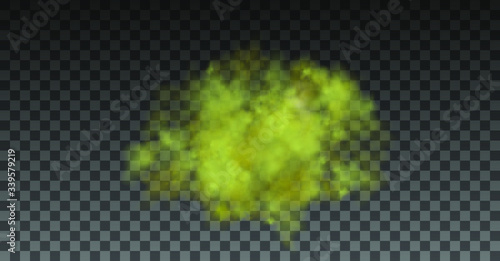 Dust cloud with particles with dirt,cigarette smoke, smog, soil and sand  particles. Realistic vector isolated on transparent background. Concept house cleaning, air pollution,big explosion.