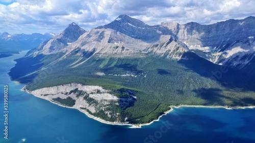 Fototapeta Naklejka Na Ścianę i Meble -  Helicopter Ride over Banff National Park , Canada , Rocky Mountains 
