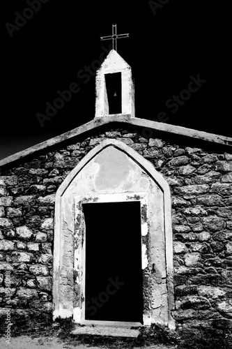 Foto digitali in bianco e nero fatte presso l'isola della Sardegna