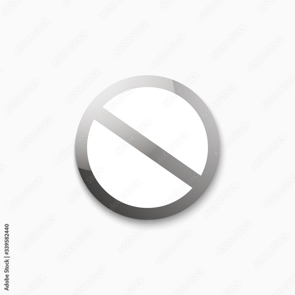 Not Allowed black Sign. Flat vector illustration. Not Allowed black Sign. Flat vector illustration.