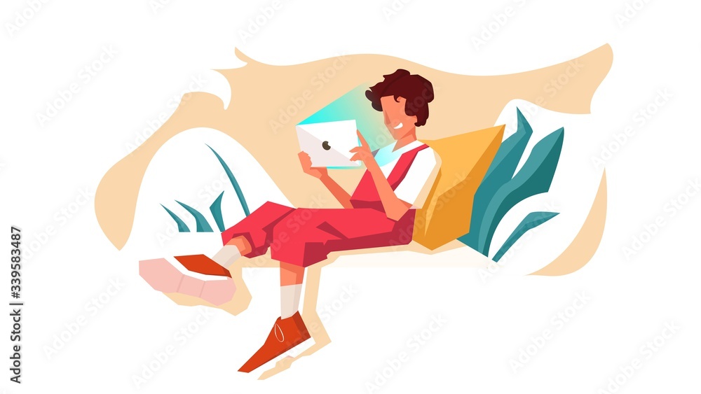 girl smiling laying on a pillow using tablet. pretty girl sitting and surfing the internet on a phone illustration. Vector eps10.woman chilling with a device. Concept of relaxing and joy. Smiling teen girl smiling laying on a pillow using tablet. pretty girl sitting and surfing the internet on a phone illustration. Vector eps10.woman chilling with a device. Concept of relaxing and joy. Smiling teen
