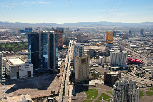 Canvas Print Las Vegas Skyline from the Stratosphere Tower, Nevada, USA