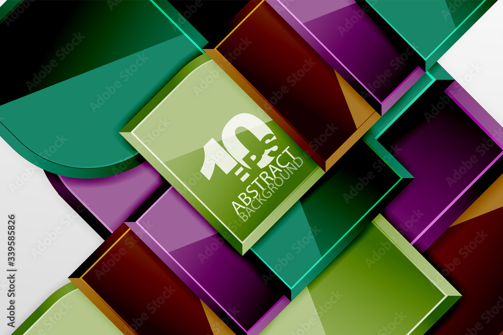 Glossy glass squares with round elements geometric composition. Abstract geometric background with 3d effect composition For Wallpaper, Banner, Background, Card, Book Illustration, landing page Glossy glass squares with round elements geometric composition. Abstract geometric background with 3d effect composition For Wallpaper, Banner, Background, Card, Book Illustration, landing page