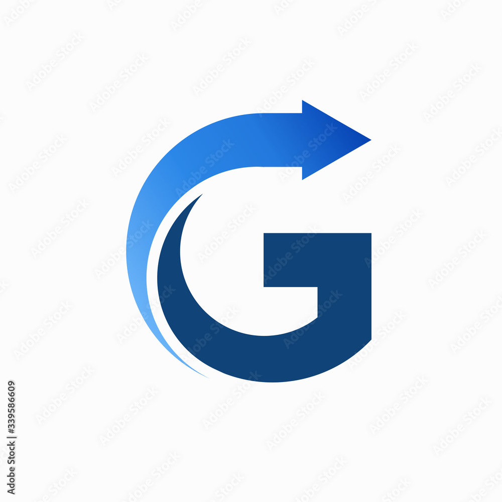 letter g with arrow vector logo letter g with arrow vector logo