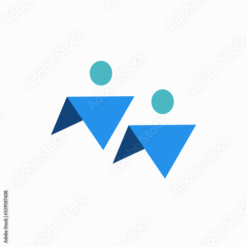 Free Download blue arrow icon people - GFXLoad