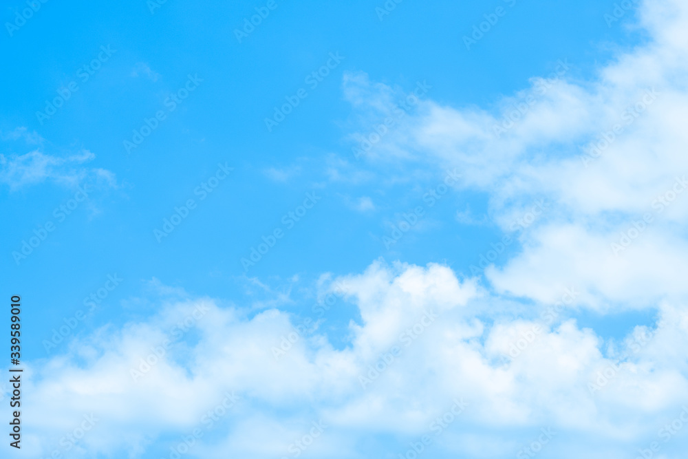Beautiful blue sky with white cloudy and sun light background , Blue Sky with cloud background texture Beautiful blue sky with white cloudy and sun light background , Blue Sky with cloud background texture