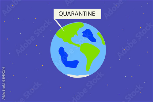quarantined planet earth in space