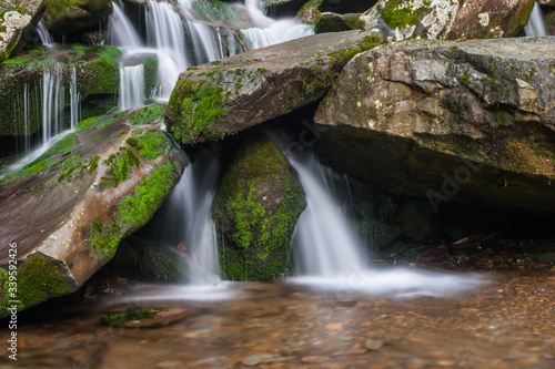Le Cont Creek Drops Over Rainbow Falls In The Roaring Fork  Great Smoky Mountains National Park  Tennessee  USA
