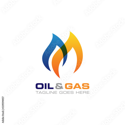 Oil and gas logo vector design template
