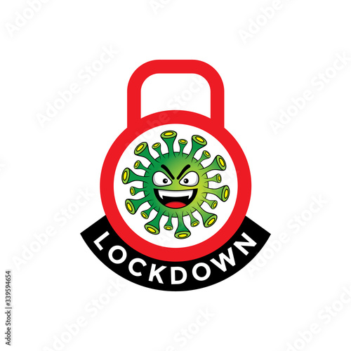 illustration of lockdown against covid-19 coronavirus. COVID-19 is an infectious disease caused by a newly discovered coronavirus and spread throughout the world