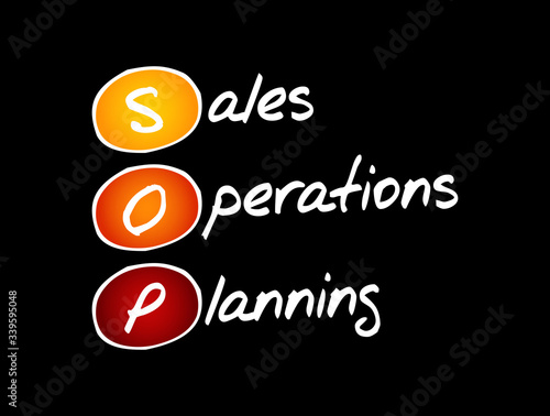 SOP - Standard Operating Procedure acronym, business concept background