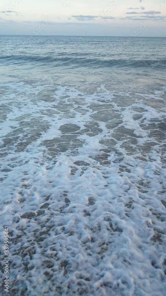 Wave of the sea on the sand beach Wave of the sea on the sand beach