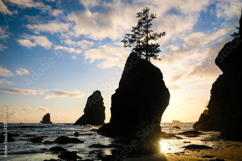 фотографія Sunset at Point of the Arches, Shi Shi Beach, Washington state