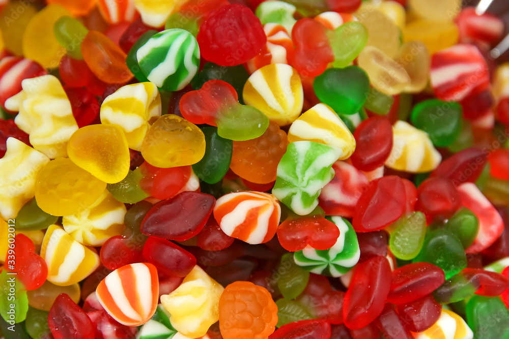 texture of colorful chewing jelly marmalade candy texture of colorful chewing jelly marmalade candy