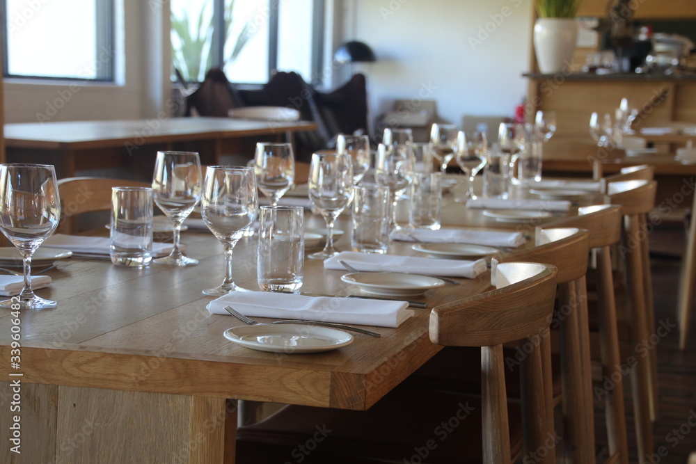 Table setting winery Table setting winery