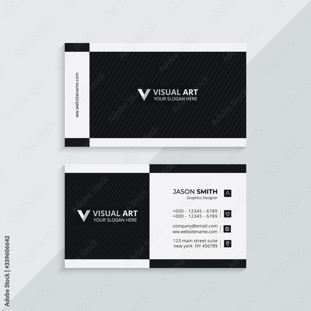 Black And White Modern Business Card Black And White Modern Business Card