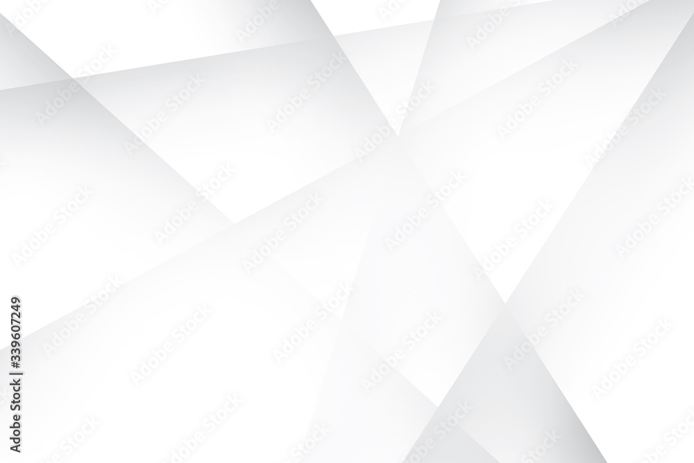 Fototapeta premium Abstract geometric white and gray color background. Vector, illustration.