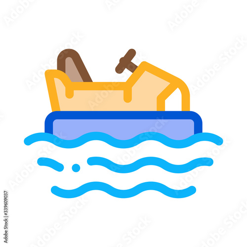 bumper water machine icon vector. bumper water machine sign. color symbol illustration