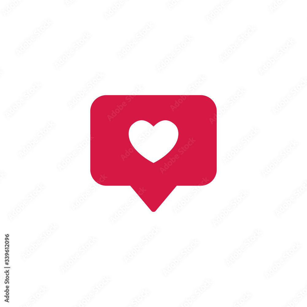 Like notification icon, Like notification sign and symbol vector design Like notification icon, Like notification sign and symbol vector design