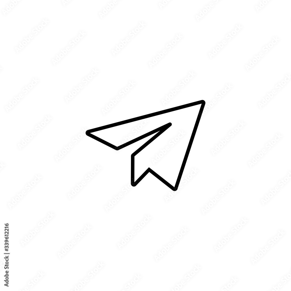 Paper plane icon, Paper plane sign and symbol vector design Paper plane icon, Paper plane sign and symbol vector design