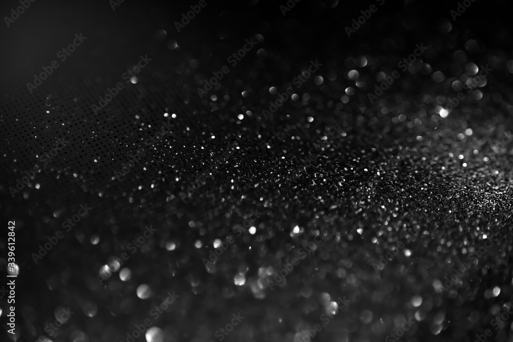 Black and white bokeh circles as a design element.