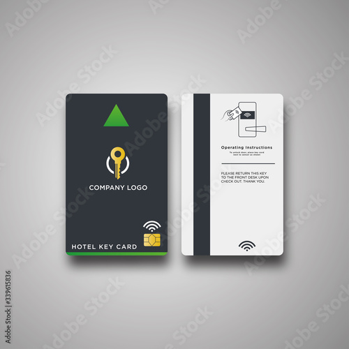 Smart hotel key card design template