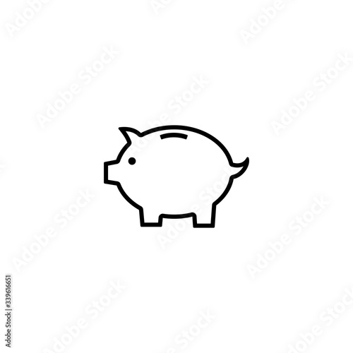 Piggy bank icon, Piggy bank sign and symbol vector design