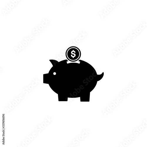 Piggy bank icon, Piggy bank sign and symbol vector design