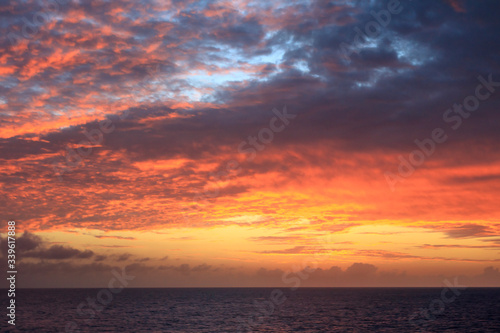 Colorful sunset over ocean © michaelbaker