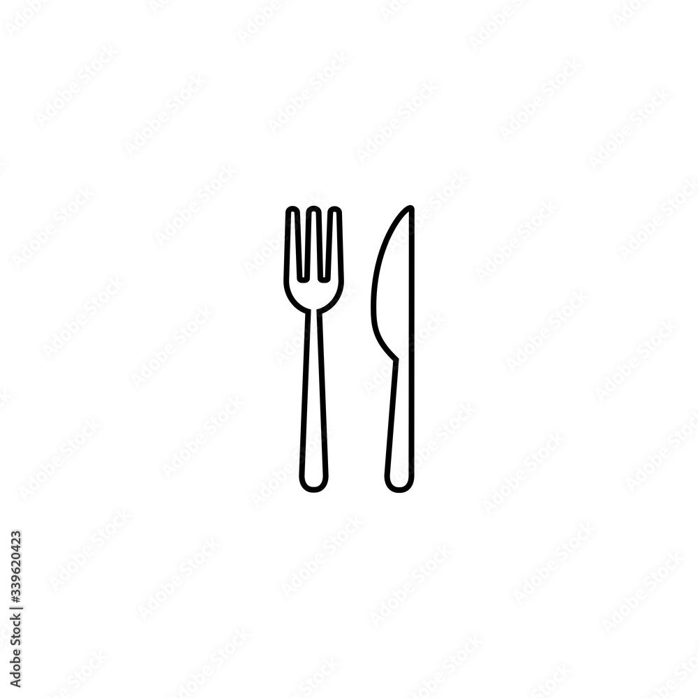 Fork and knife icon, Restaurant sign and symbol vector design
Fork and knife icon, Restaurant sign and symbol vector design
