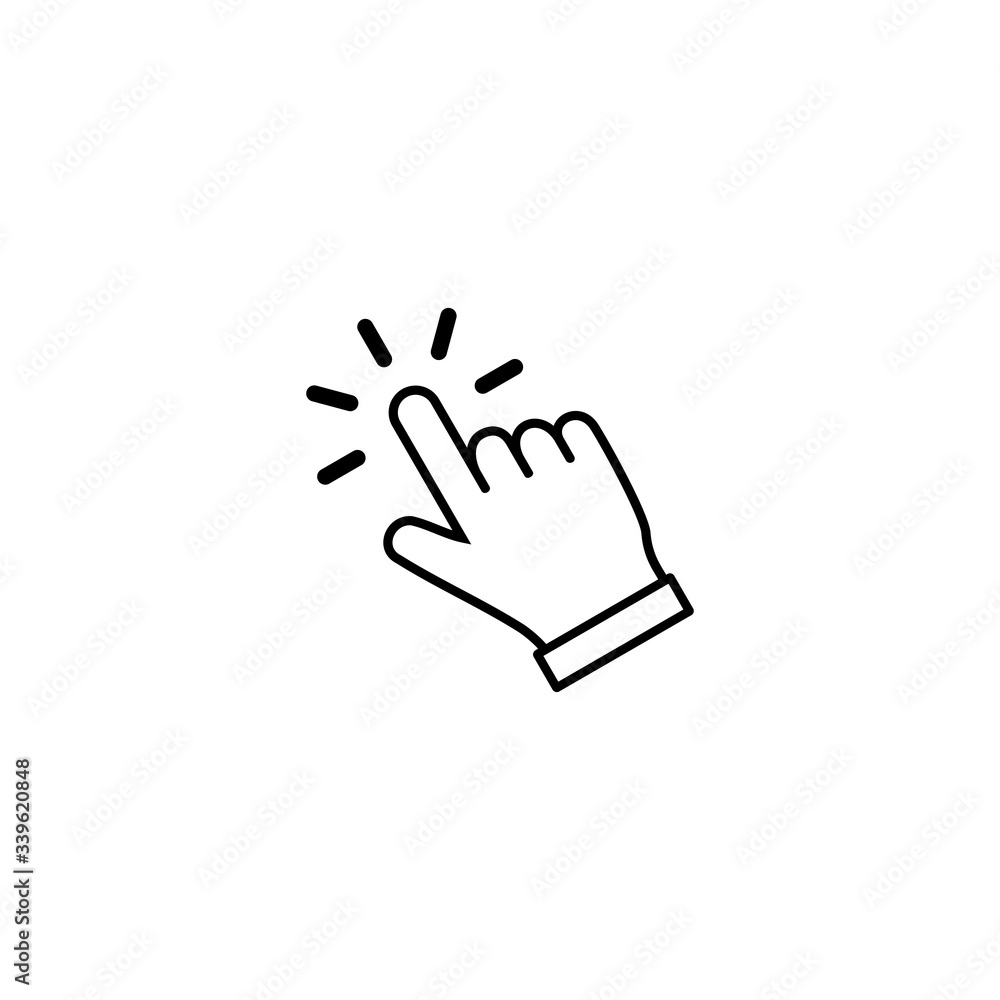 Hand click icon vector. Hand cursor icon Hand click icon vector. Hand cursor icon