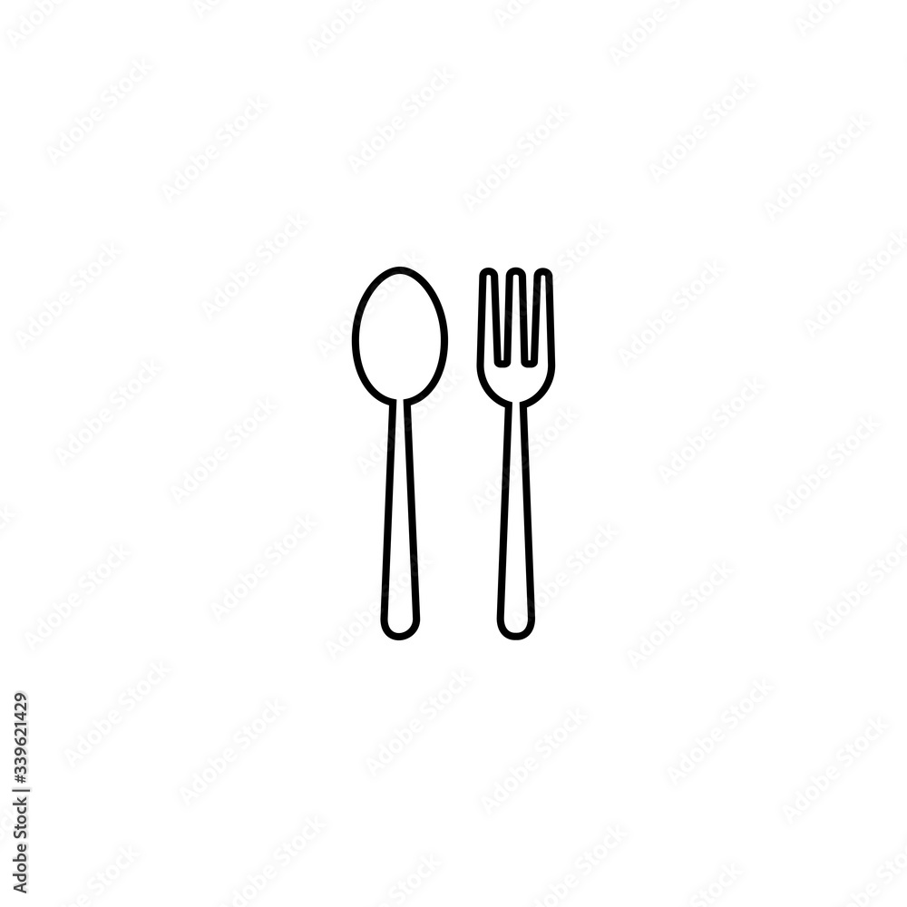 Fork & Spoon icon, Restaurant sign and symbol vector Design Fork & Spoon icon, Restaurant sign and symbol vector Design